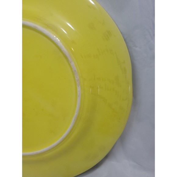 Vintage Majolica Secla Yellow Cabbage Leaf Platter Chop Plate 13" As Pictured - Picture 8 of 10